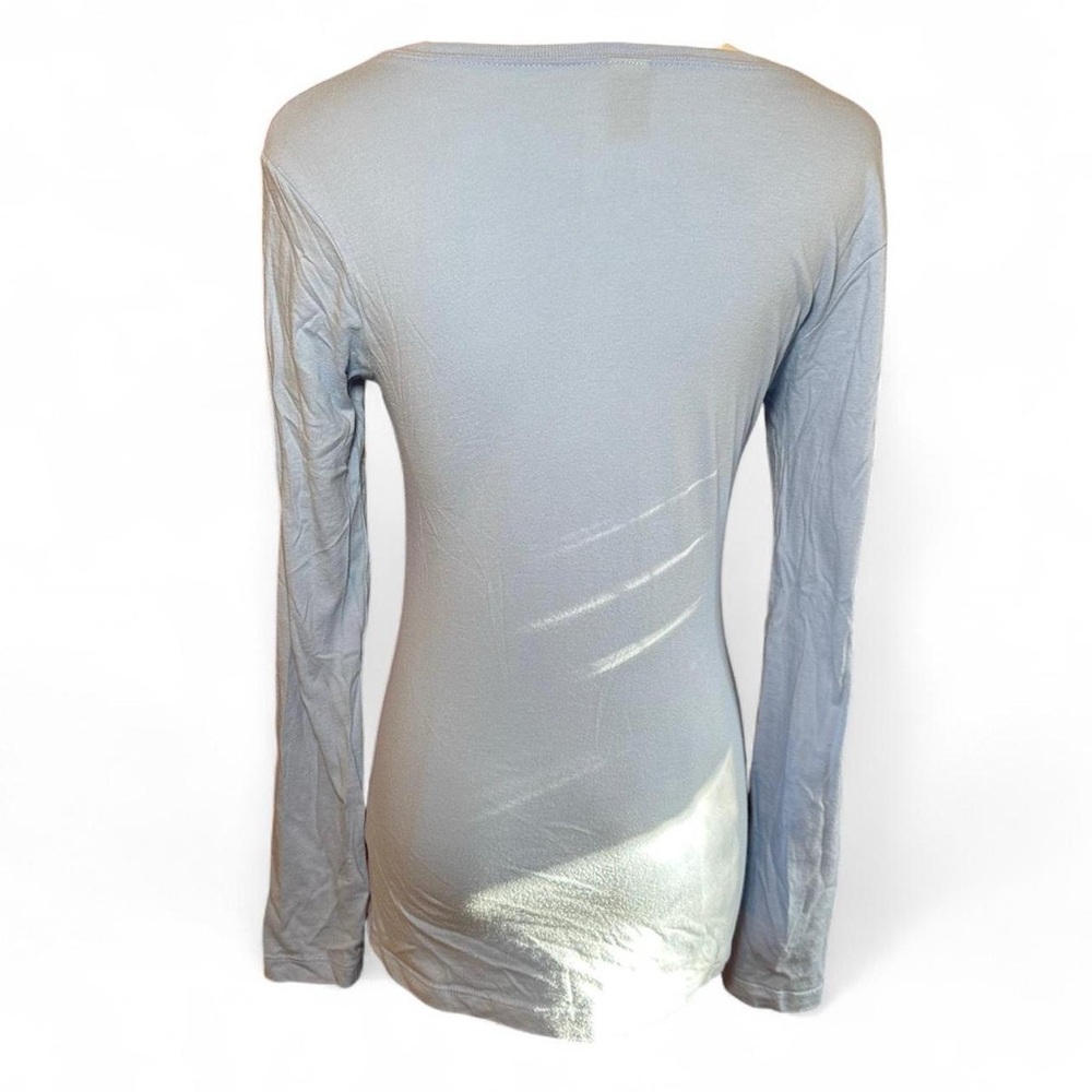 Y2K Grunge Light Blue Chicago Graphic Long Sleeve Tee - Picture 3 of 6